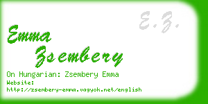 emma zsembery business card